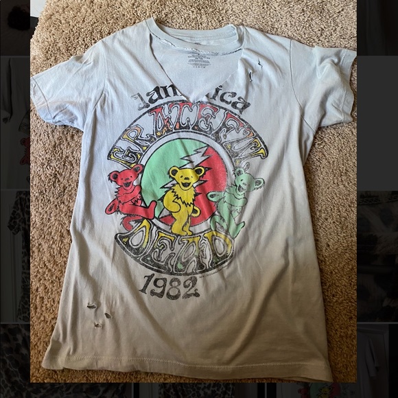 Grateful Dead vintage distressed choker tee - Picture 2 of 4